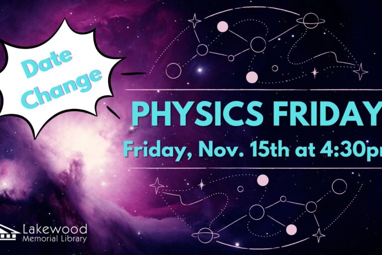 Physics Friday – Date Change for November