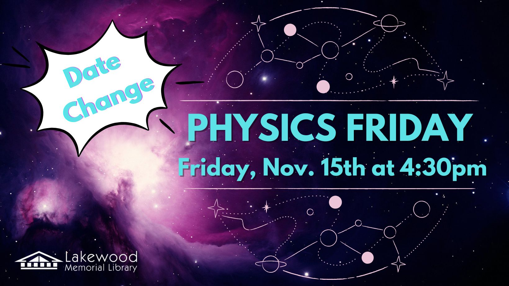 Physics Friday – Date Change for November