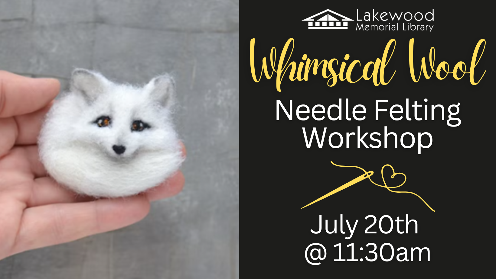 Whimsical Wool: Needle Felting Workshop