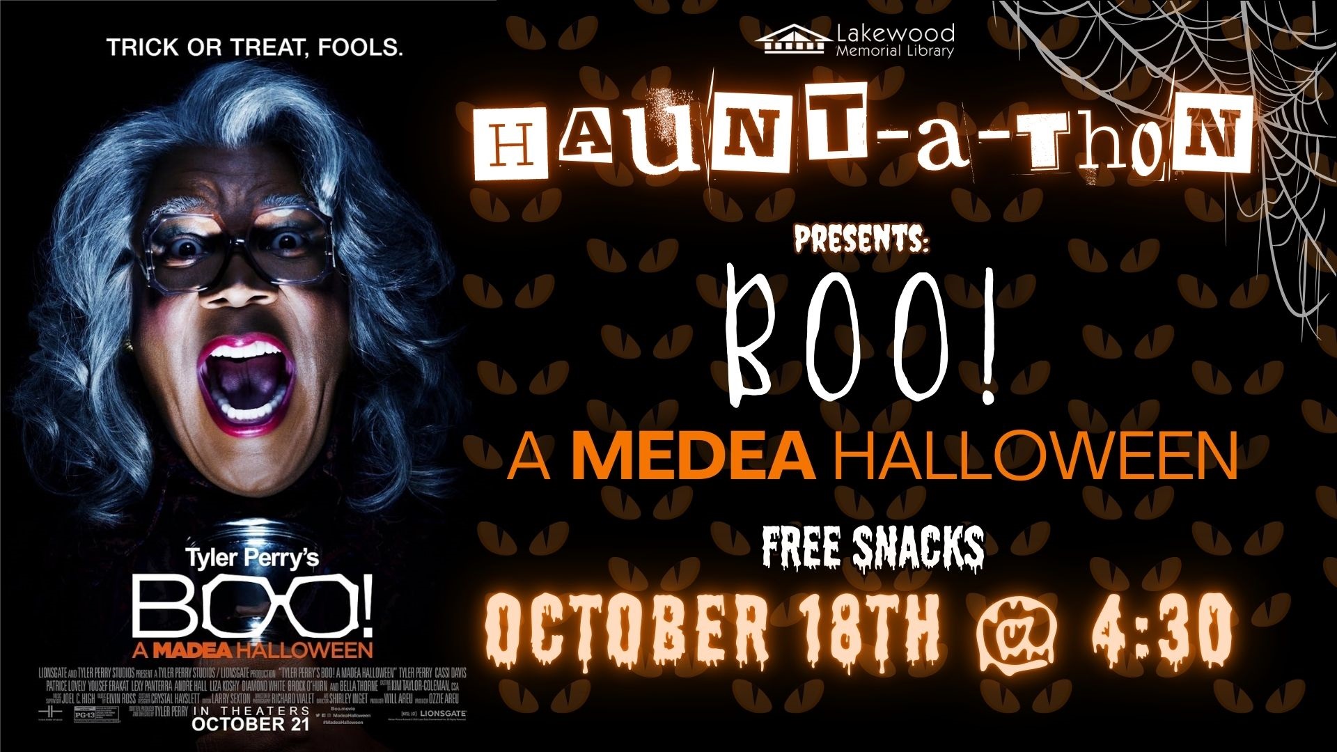 PG-13 Haunt-A-Thon: BOO! A Medea Halloween