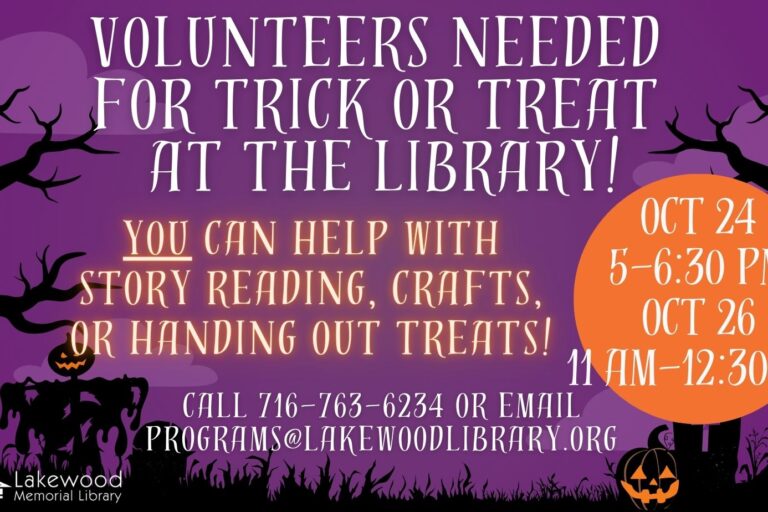 Halloween Volunteers Needed