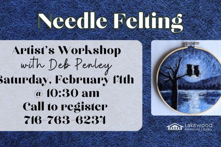 Needle Felting Artist Led Workshop