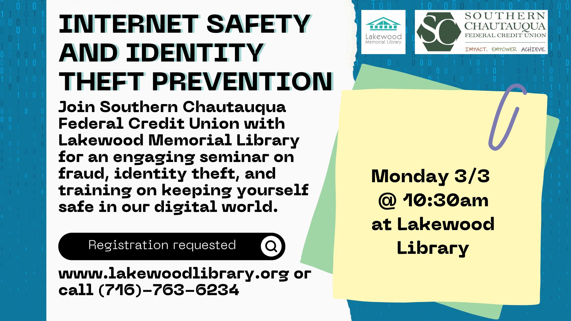 Internet Safety and Identity Theft Prevention Seminar