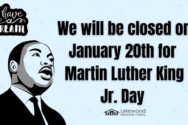 Closed for Martin Luther King Jr. Day.