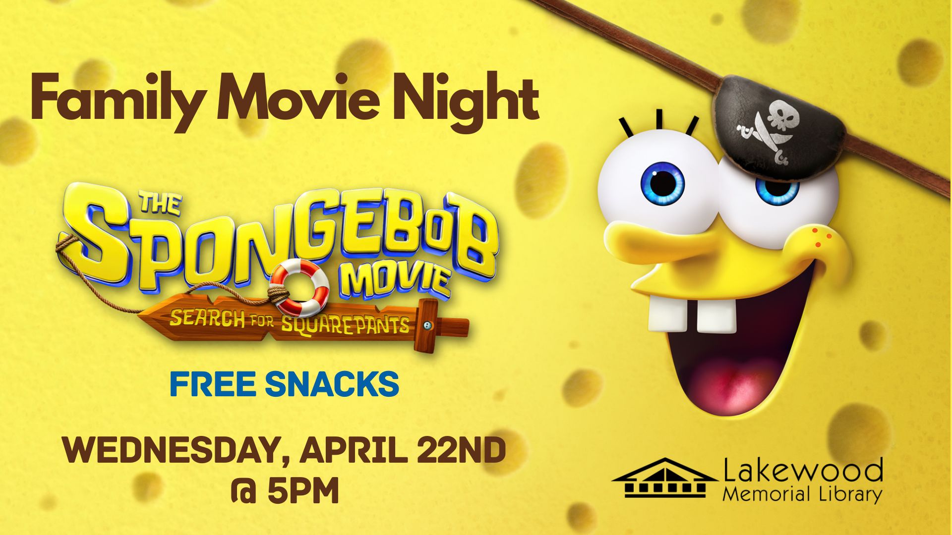 Family Movie Night: The SpongeBob Movie Search for SquarePants