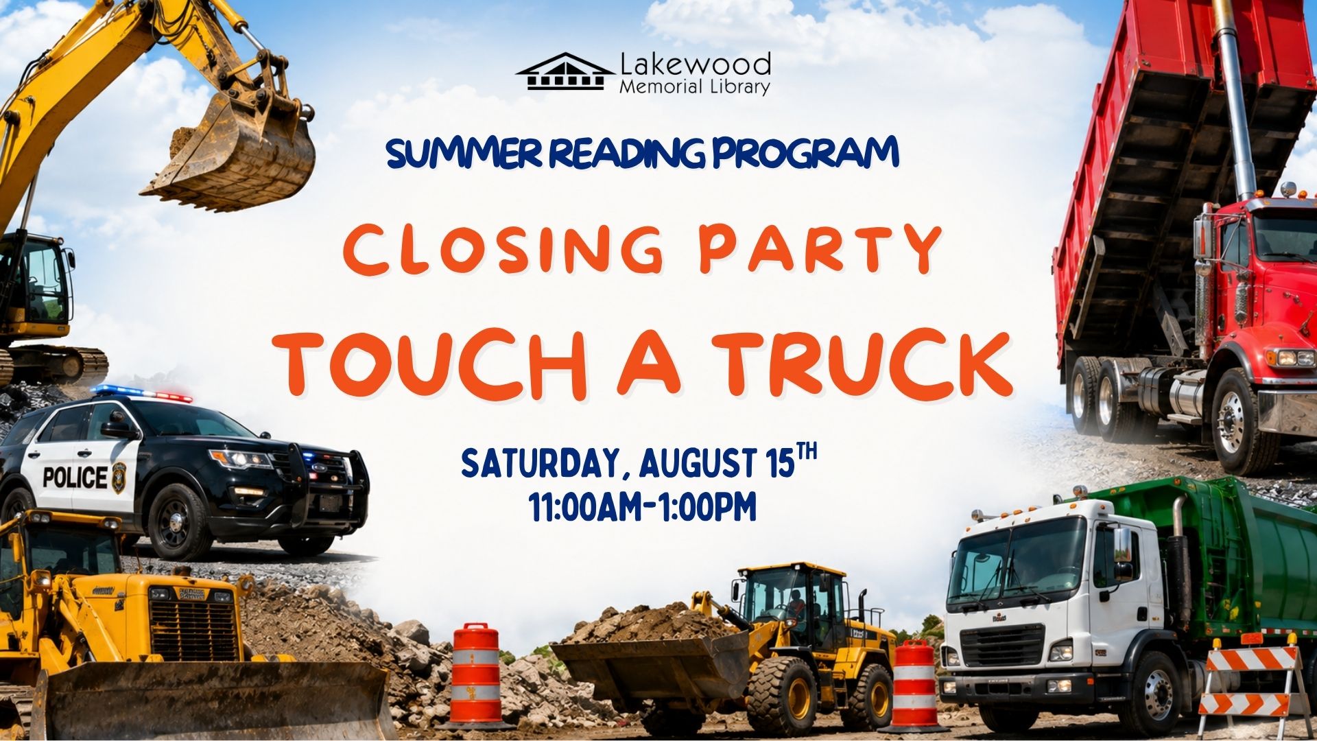Summer Reading Program Closing Party: Touch a Truck