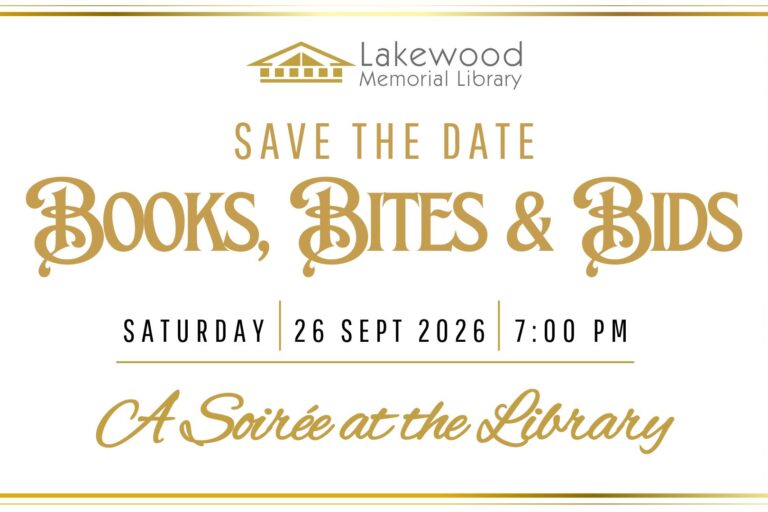 Save The Date for Books, Bites & Bids